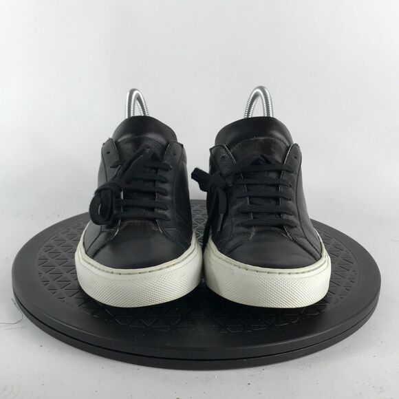 Common Projects Achilles Low Black/White Leather Shoes EU 37 Women’s Size 7 - Picture 2 of 11